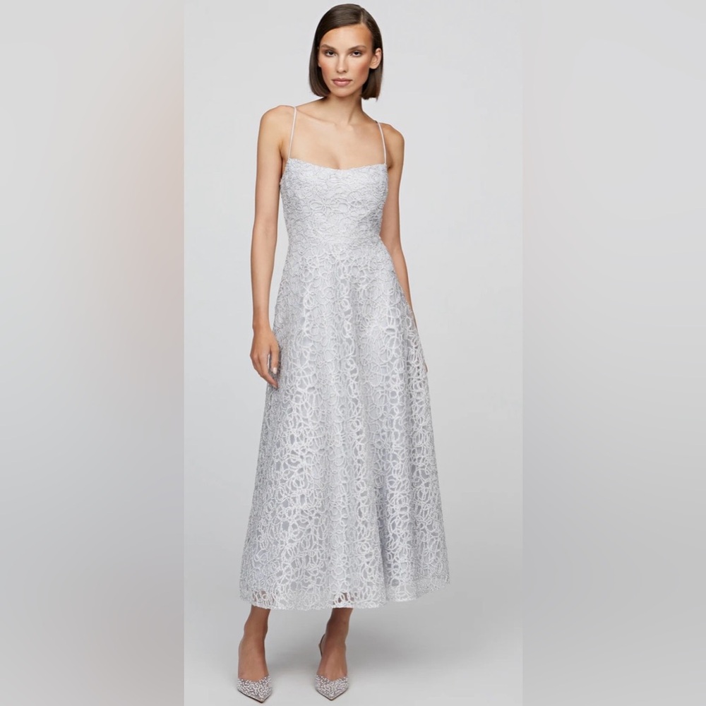 Theia Silver Evening Dress